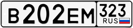 Гос номер В202ЕМ 323