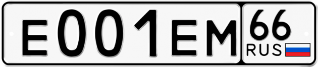 Гос номер Е001ЕМ 66