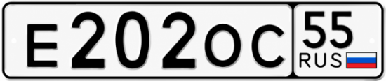 Гос номер Е202ОС 55
