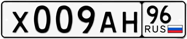 Гос номер Х009АН 96