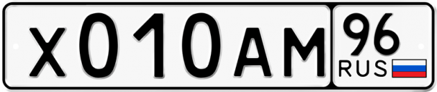 Гос номер Х010АМ 96