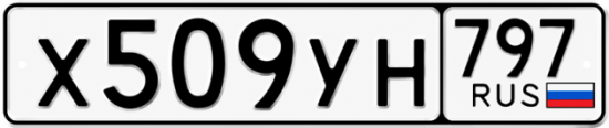 Гос номер Х509УН 797