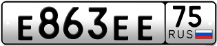 Покупка гос номера E863EE75