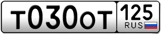 Покупка гос номера T030OT125