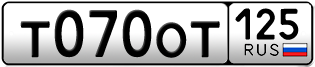 Покупка гос номера T070OT125