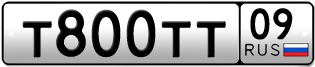 Покупка гос номера T800TT09